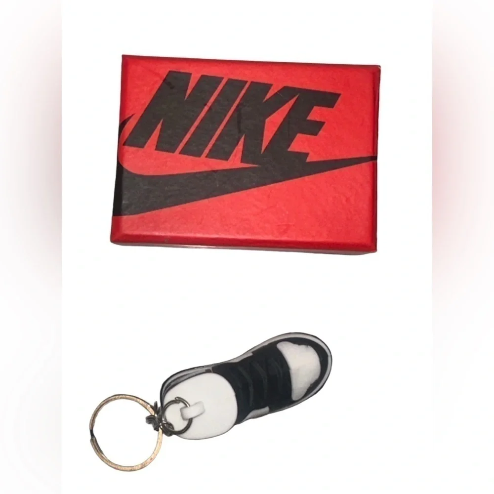 Air Jordan 1 High Top Nike Key Chain/ Bag Charm Black & White Comes w/box